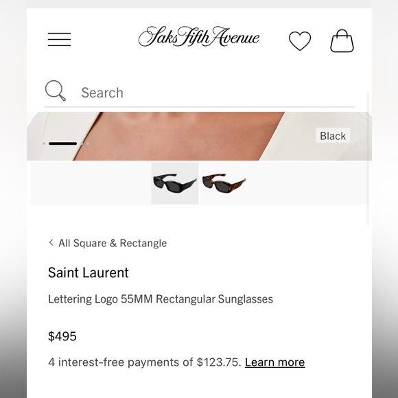 Saint Laurent Black Sunglasses - Picture 3 of 8